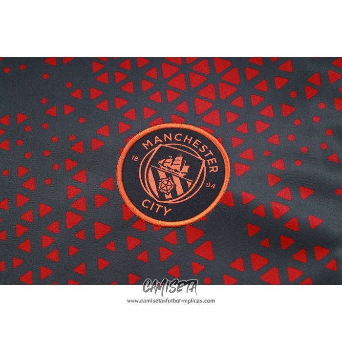 Chandal del Manchester City 2023-2024 Manga Corta Rojo - Pantalon Corto